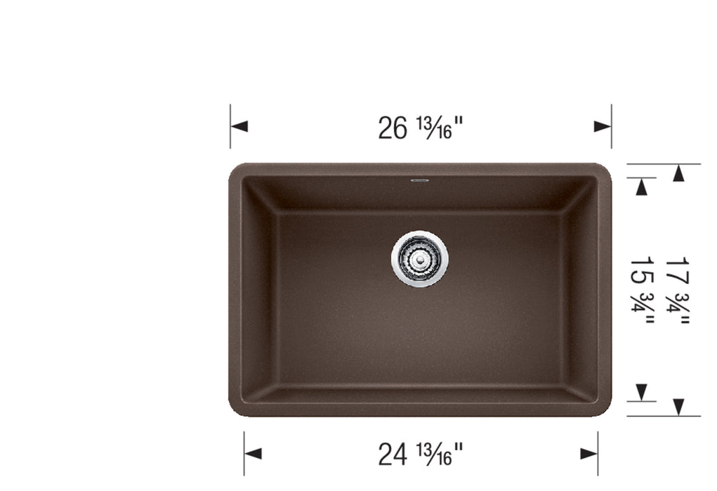 Blanco PRECIS 27 Undermount Single Bowl SILGRANIT Kitchen Sink