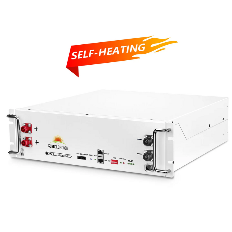 SunGoldPower Server Rack 48V 100AH Lithium Battery Self-Heating. - SGH48100T