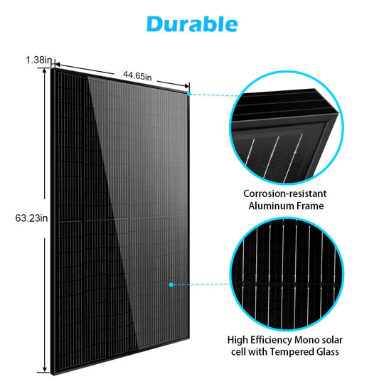 SunGoldPower 415W Mono Black Perc Solar Panel Full Pallet (32 Panels) - SG-415WM
