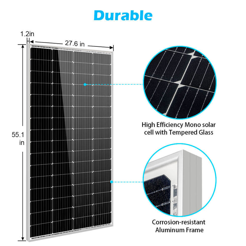SunGoldPower 100 Watt Monocrystalline Solar Panel - SG-2P100WM