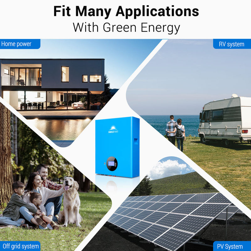 SunGoldPower 5.12kWh Powerwall LiFePO4 Lithium Battery SG48100M
