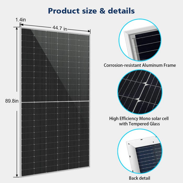 SunGoldPower 560 Watt Bifacial Perc Solar Panel - SG-560WBG