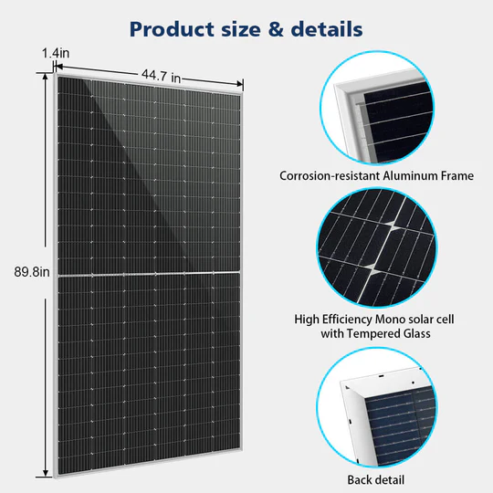 SunGoldPower 560 Watt Bifacial Perc Solar Panel Full Pallet (32 Panels) - SG-560WBG