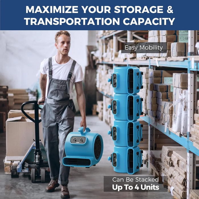 Alorair Water Damage Restoration Advanced Combo Package High-Capacity Structural Drying System, 11-Piece Professional Kit for 3000 sq.ft.