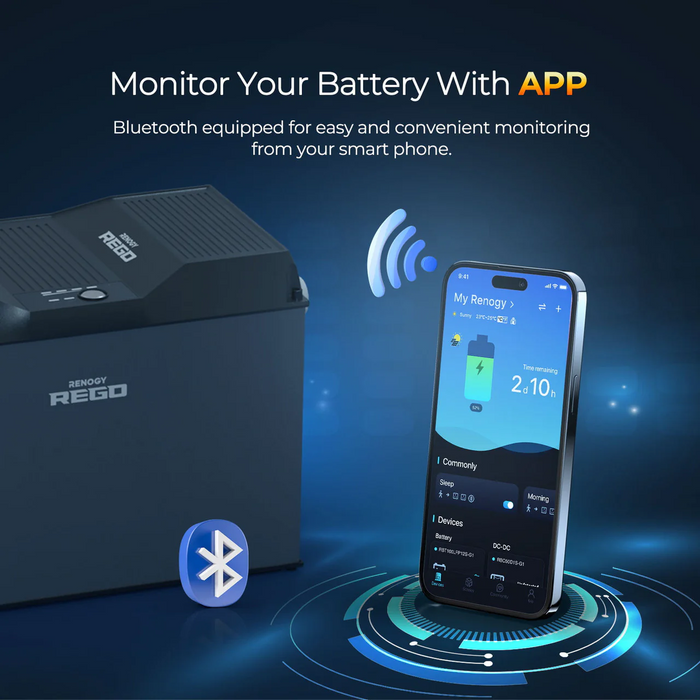 Renogy REGO 12V 400Ah Cold Weather LiFePO4 Battery - RBT12400LFPL-SHBTx2