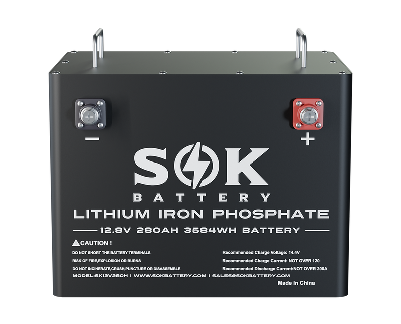 SOK Battery Built-in heater and Bluetooth, Best for RV or Marine 280Ah - SK12V280H