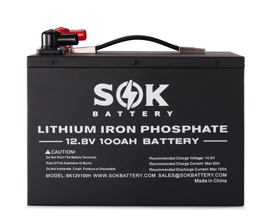 SOK Battery LiFePO4 Battery Bluetooth&Built-in heater 12V100Ah - SK12V100H