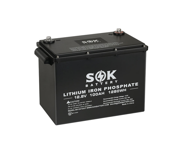 SOK Battery Lithium Iron Phosphate 12V 100Ah Marine Grade - SK12V100P