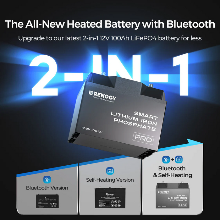 Renogy 400W 12V Complete Solar Kit with Two 100Ah Deep-Cycle AGM / LiFePO4 Batteries - RKIT400DLP2