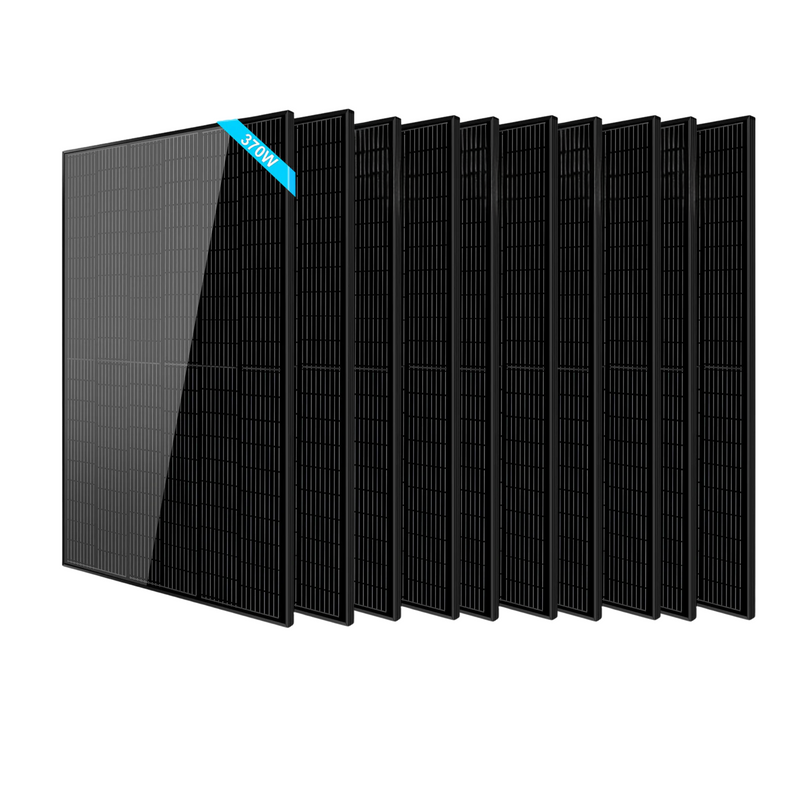 SunGoldPower 370W Mono Black Perc Solar Panel - SG-370WMB