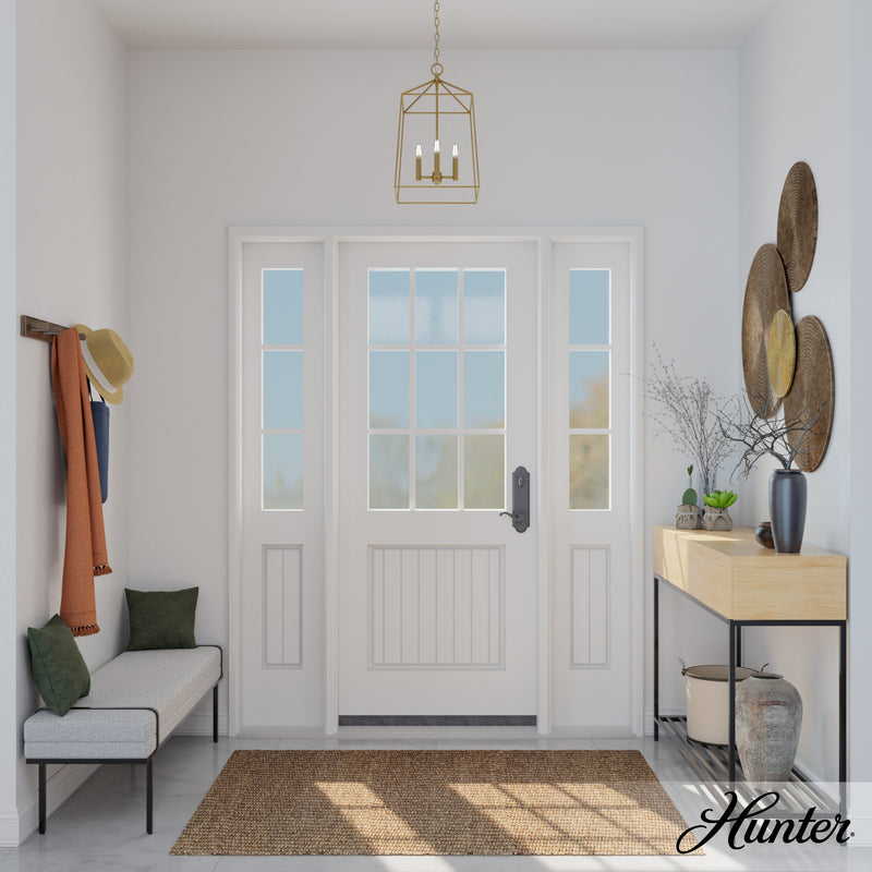 Hunter Fair Oaks Luxe Gold 4 Light Pendant Ceiling Light Fixture - Jasmine Roth Collection