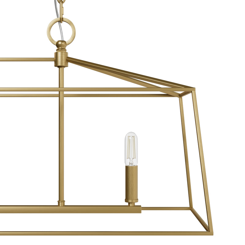 Hunter Fair Oaks Luxe Gold 4 Light Chandelier Ceiling Light Fixture - Jasmine Roth Collection