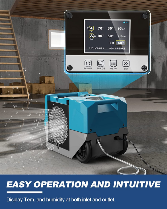 AlorAir LGR 1250 Commercial Dehumidifier – 260 PPD Industrial Water Damage Restoration & Large Space Humidity Control Unit