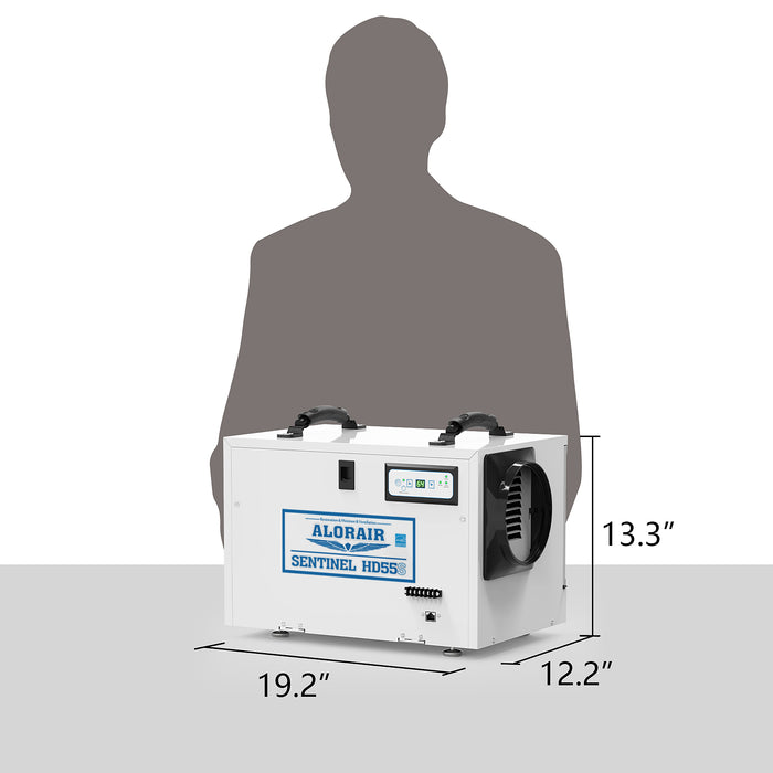 AlorAir Sentinel HD55S Dehumidifier – 55 PPD for Crawl Spaces & Basements