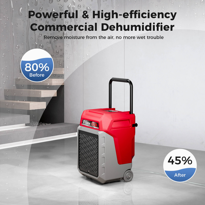 AlorAir Storm 80X Commercial Dehumidifier – 170 PPD Industrial Basement & Water Damage Restoration Unit