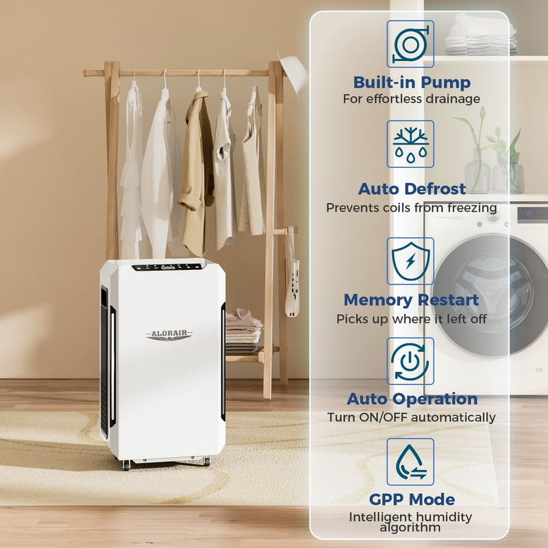 Alorair Sentinel Pro 35X Dehumidifier, 70 PPD Commercial & Industrial Dehumidifier with Pump