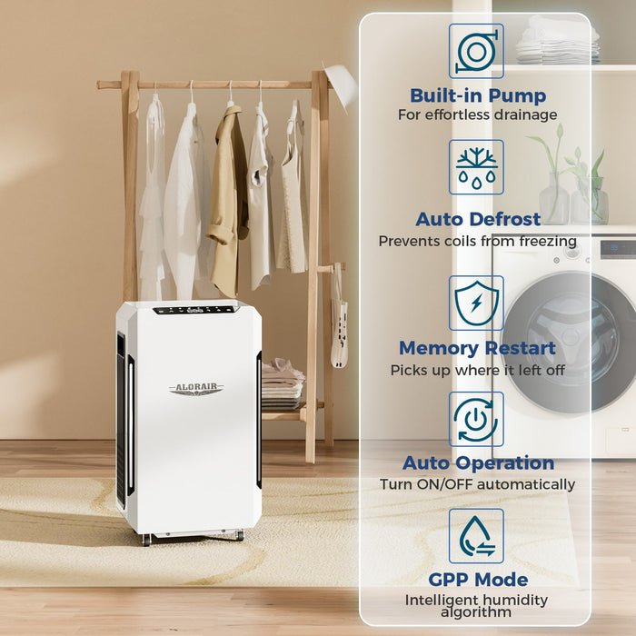 Alorair Sentinel Pro 35X Dehumidifier, 70 PPD Commercial & Industrial Dehumidifier with Pump