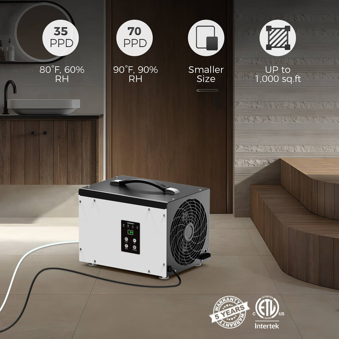 AlorAir Sentinel HD35P 70 Pint Crawl Space Dehumidifier with Drain Hose