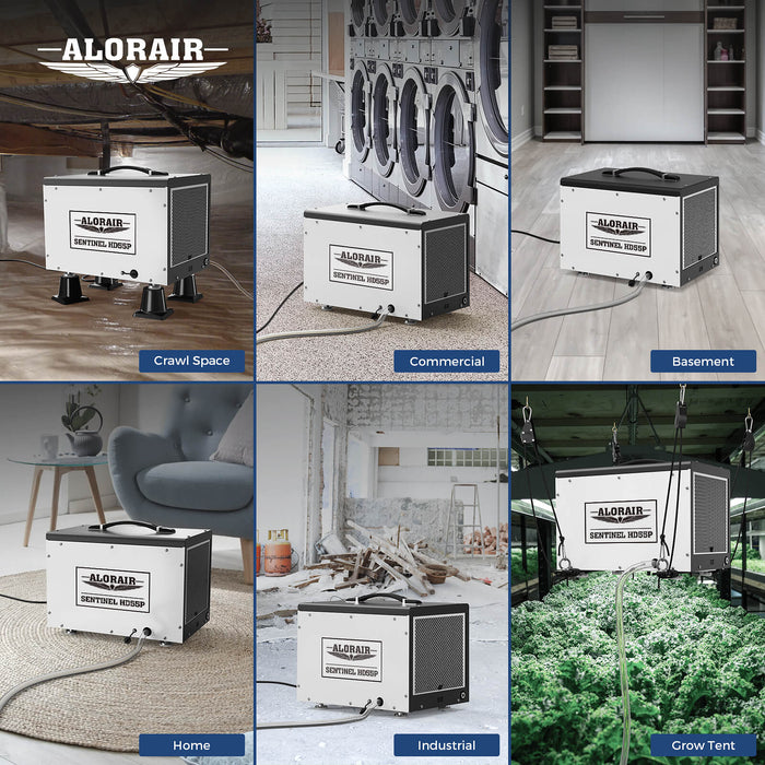 AlorAir Sentinel HD55P 120 PPD Crawl Space Dehumidifier with Pump & Drain Hose