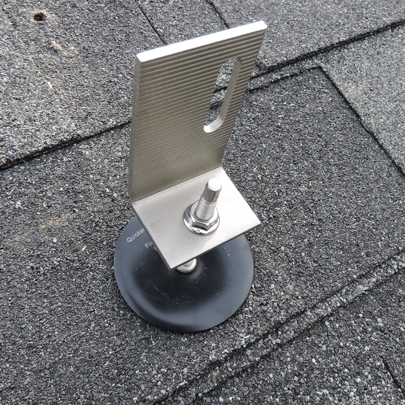 QuickBOLT Multi Roof Mount Kit - 5/16" X 9" QuickBOLT Kit with 3" Microflashing Stainless Steel Offset L-Foot & Flange Nuts - 17688SS