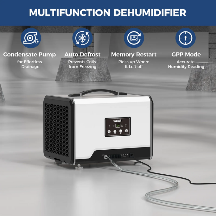 AlorAir Helios MP35 Crawlspace Dehumidifier – 70 PPD Compact Basement & Crawl Space Humidity Control System