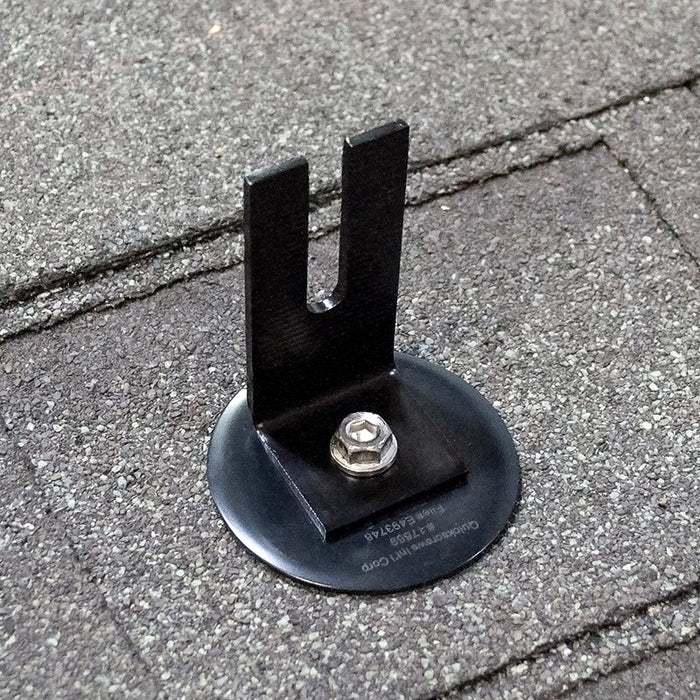 QuickBOLT Multi Roof Mount -  QB2 Kit with 3" Microflashing and Stainless Steel Low Profile Black Split Top L-Foot