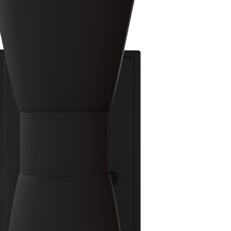 Hunter Zola Flat Matte Black 2 Light Sconce Wall Light Fixture - Jasmine Roth Collection