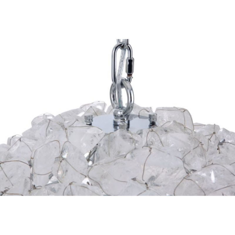 Craftmade Roxx 1 Light Large Pendant in Chrome with Quartz Crystals