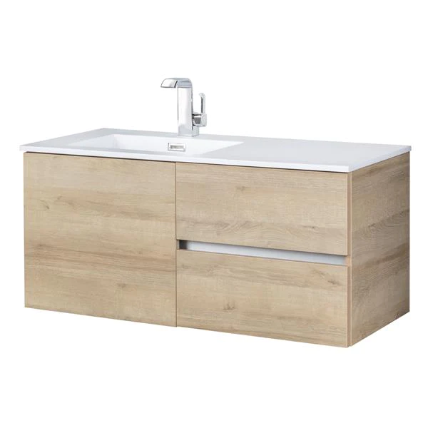 Cutler Kitchen & Bath Beachwood Collection ORGANIC 42 inch Wall Mount Modern Bathroom Vanity FV BW ORGANIC42