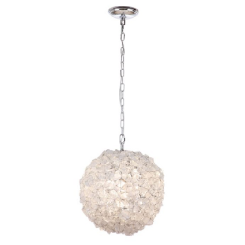 Craftmade Roxx 1 Light Large Pendant in Chrome with Quartz Crystals