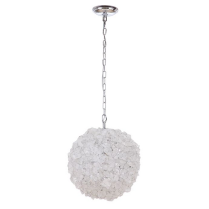 Craftmade Roxx 1 Light Large Pendant in Chrome with Quartz Crystals
