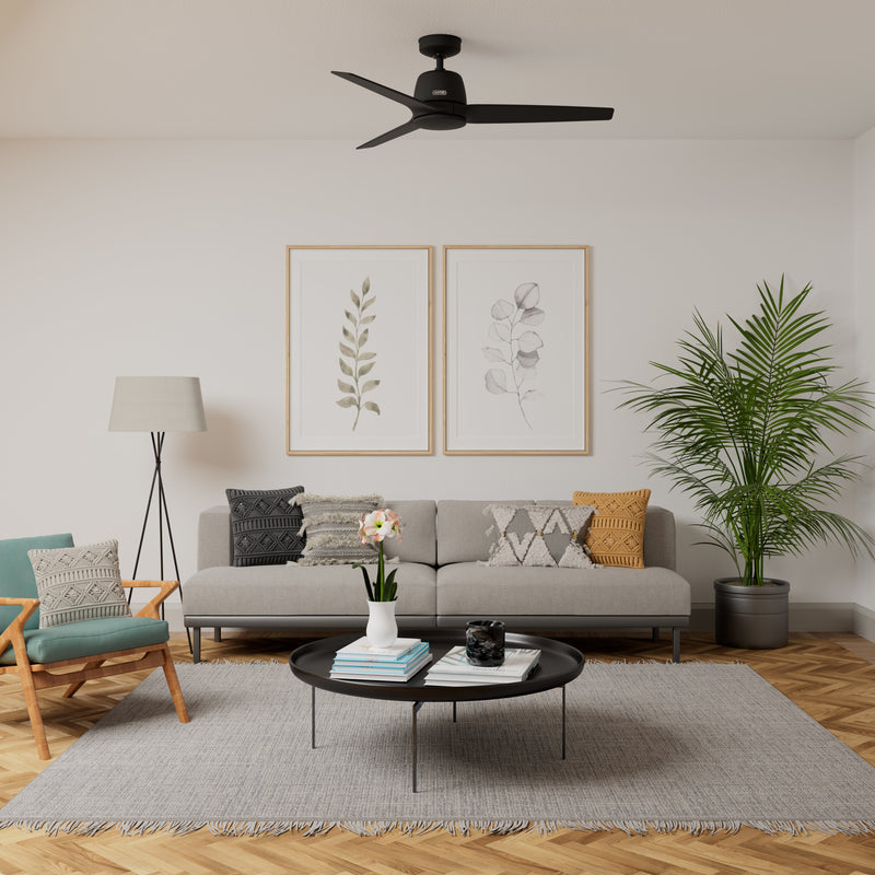 Hunter 52 inch Malden Matte White Ceiling Fan and Handheld Remote - Jasmine Roth Collection