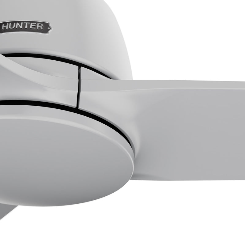 Hunter 52 inch Malden Matte White Ceiling Fan and Handheld Remote - Jasmine Roth Collection