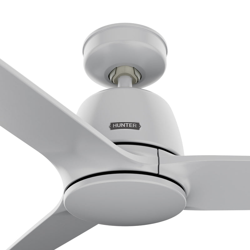 Hunter 52 inch Malden Matte White Ceiling Fan and Handheld Remote - Jasmine Roth Collection