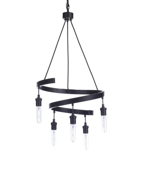 Craftmade Tranquil 5 Light 17 inch Flat Black Chandelier Ceiling Light - 55425-FB