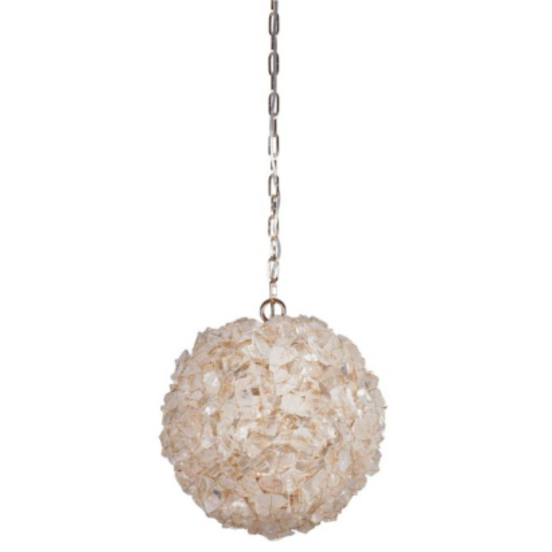 Craftmade Roxx 1 Light Large Pendant in Chrome with Quartz Crystals