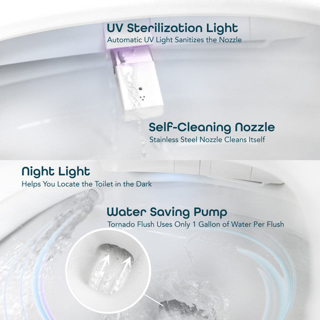 BidetMate 6000 Series Smart Bidet Toilet with Remote