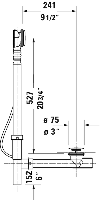 Duravit Drain Assembly and Overflow 791224000001000