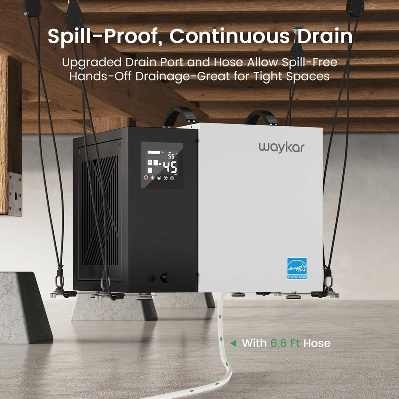 Waykar 70 Pint Energy Star Crawl Space Dehumidifier - AFY1.5DPM