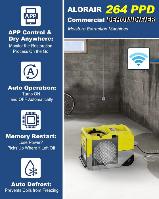 Alorair Basement Advanced Restoration Combo Package Professional SLGR Drying System. High-Capacity Recovery Solution (7-Piece Kit)