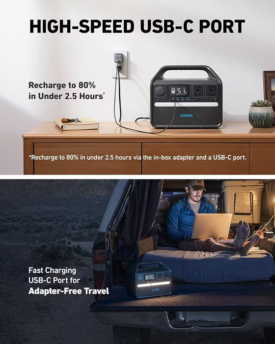 Anker PowerHouse 535 Portable 512Wh | 500W Power Station — Rise Anker PowerHouse 535 Portable 512Wh | 500W Power Station — Rise