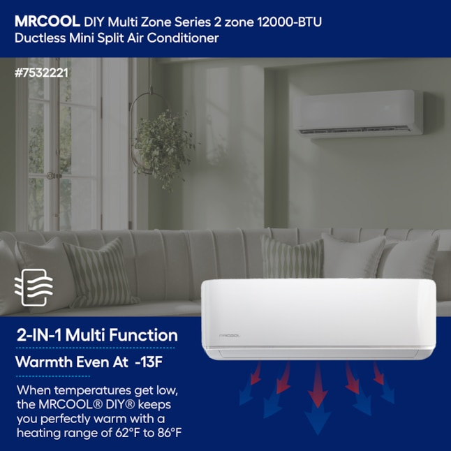 MRCOOL 36k 5th Gen DIY Multi-Zone Bundle (12K + 18K) Air Handlers with (25ft + 25ft) Pre-Charged R-454B Line Sets (230V)-DIYM236HPW05D07