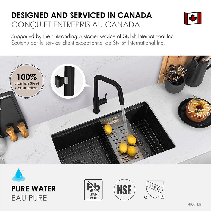 Stylish Gela Single Handle Pull Down Touchless Kitchen Faucet in Matte Black - K-150NM