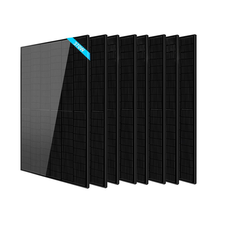 SunGoldPower 370W Mono Black Perc Solar Panel - SG-370WMB