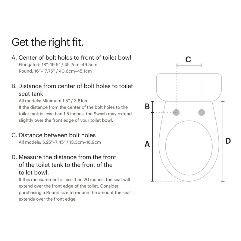 Brondell Swash DR801 Advanced Bidet Toilet Seat with Side Arm Control