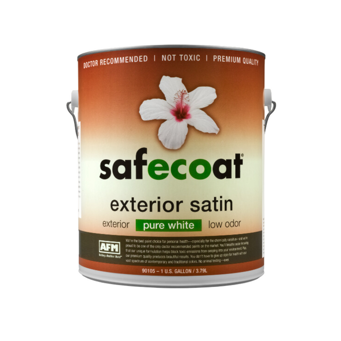 AFM Safecoat Pure White All Purpose Exterior Satin Paint