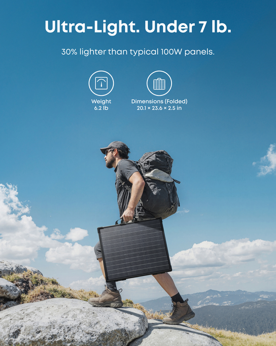 Anker SOLIX PS100 Bifacial Portable Solar Panel - A24341A1