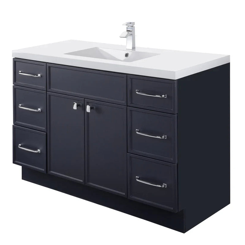 Cutler Manhattan 48” Blue Single Sink Freestanding Bathroom Vanity MANBLU48SBT