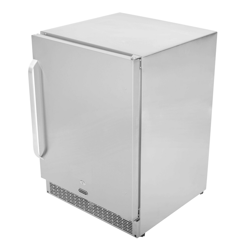 Whynter 24" Built-in Outdoor 5.3 cu.ft. Beverage Refrigerator Cooler Full Stainless Steel Exterior with Lock and Caster Wheels