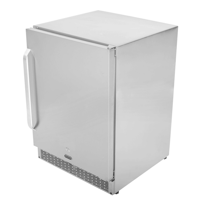 Whynter 24" Built-in Outdoor 5.3 cu.ft. Beverage Refrigerator Cooler Full Stainless Steel Exterior with Lock and Caster Wheels